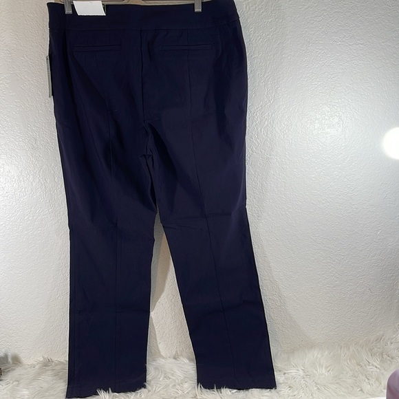 WORTHINGTON Women's Navy Blue Slim Fit Slacks/Pants with Pockets Size 18 NEW - Picture 4 of 10